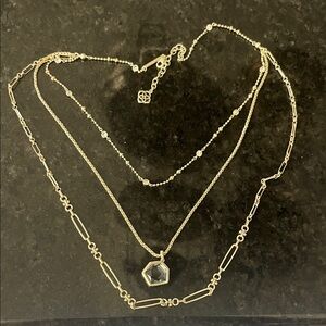 Kendra Scott Silver Triple Layer Necklace